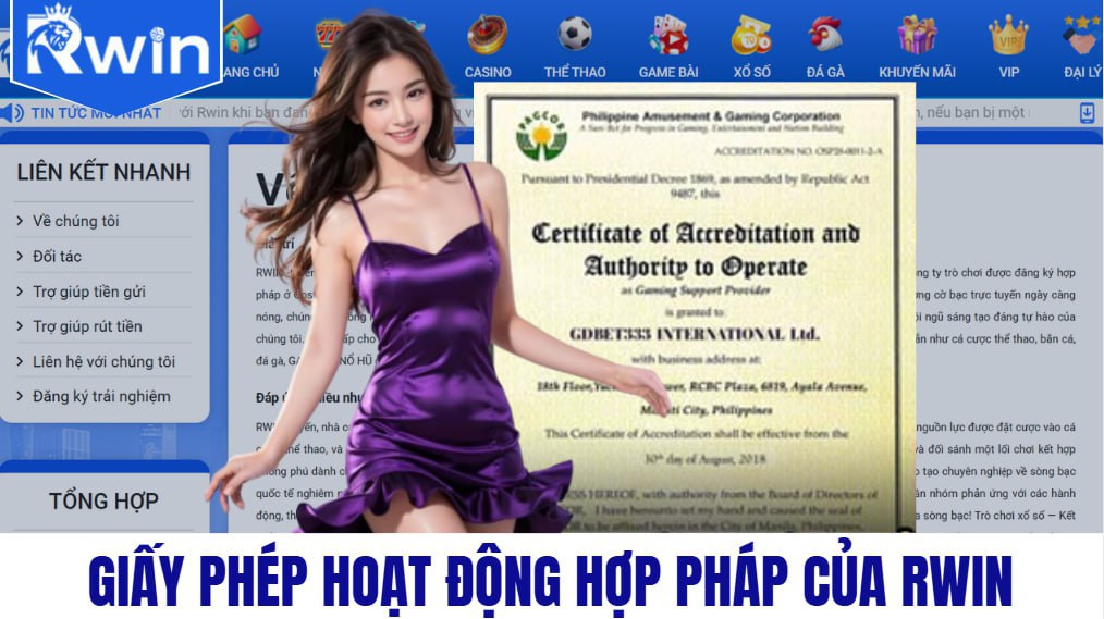 Giấy phép hoạt động hợp pháp của BL555