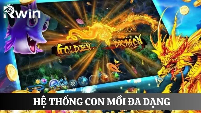 Hệ thống con mồi trong game đa dạng