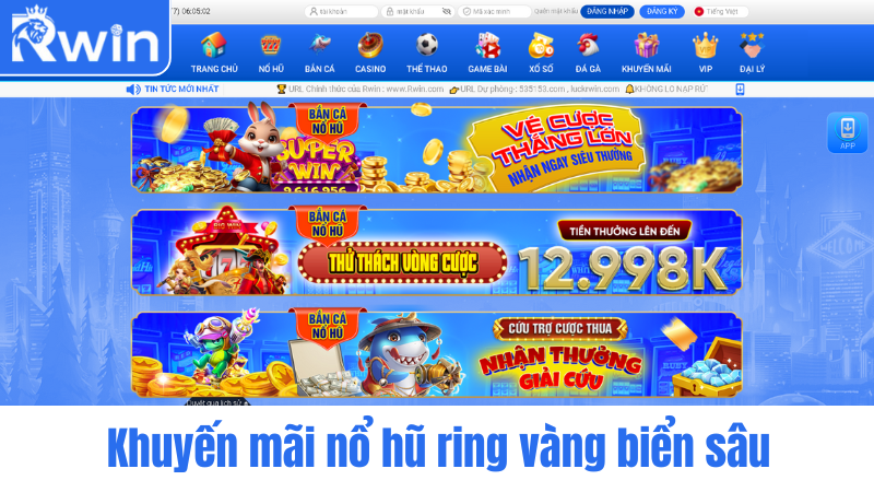 Khuyến mãi nổ hũ ring vàng biển sâu BL555